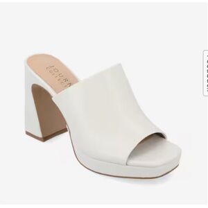 Heeled slide sandals